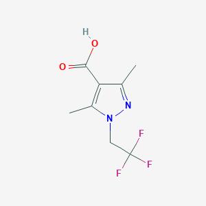 molecular formula C8H9F3N2O2 B2783438 3,5-Dimethyl-1-(2,2,2-trifluoroethyl)-1H-pyrazole-4-carboxylic acid CAS No. 1006462-32-3