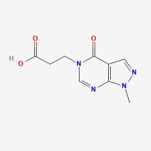 3-(1-methyl-4-oxo-1,4-dihydro-5H-pyrazolo[3,4-d]pyrimidin-5-yl)propanoic acid