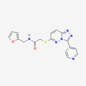 molecular formula C17H14N6O2S B2783449 N-(furan-2-ylmethyl)-2-[(3-pyridin-4-yl-[1,2,4]triazolo[4,3-b]pyridazin-6-yl)sulfanyl]acetamide CAS No. 868970-06-3