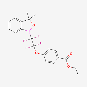 1-(Ethoxycarbonylphenoxytetrafluoroethyl)-3,3-dimethyl-1,2-benziodoxole