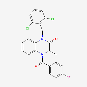 1-[(2,6-dichlorophenyl)methyl]-4-(4-fluorobenzoyl)-3-methyl-3H-quinoxalin-2-one