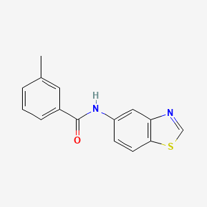 molecular formula C15H12N2OS B2783464 N-(benzo[d]thiazol-5-yl)-3-methylbenzamide CAS No. 922920-54-5