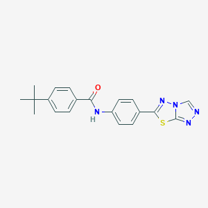 molecular formula C20H19N5OS B278347 4-tert-butyl-N-[4-([1,2,4]triazolo[3,4-b][1,3,4]thiadiazol-6-yl)phenyl]benzamide 