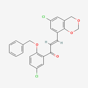 (E)-1-(2-(benzyloxy)-5-chlorophenyl)-3-(6-chloro-4H-benzo[d][1,3]dioxin-8-yl)prop-2-en-1-one