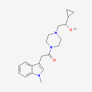 1-(4-(2-cyclopropyl-2-hydroxyethyl)piperazin-1-yl)-2-(1-methyl-1H-indol-3-yl)ethanone