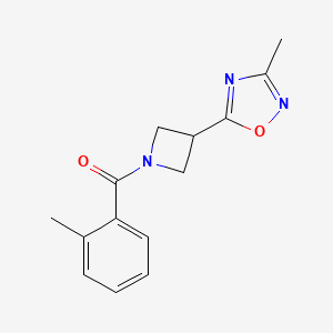 (3-(3-Methyl-1,2,4-oxadiazol-5-yl)azetidin-1-yl)(o-tolyl)methanone