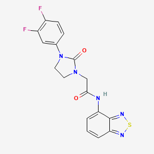 N-(benzo[c][1,2,5]thiadiazol-4-yl)-2-(3-(3,4-difluorophenyl)-2-oxoimidazolidin-1-yl)acetamide