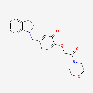 2-(indolin-1-ylmethyl)-5-(2-morpholino-2-oxoethoxy)-4H-pyran-4-one