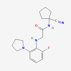 N-(1-cyanocyclopentyl)-2-{[2-fluoro-6-(pyrrolidin-1-yl)phenyl]amino}acetamide