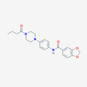 N-[4-(4-butanoylpiperazin-1-yl)phenyl]-1,3-benzodioxole-5-carboxamide