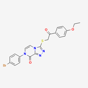 7-(4-bromophenyl)-3-((2-(4-ethoxyphenyl)-2-oxoethyl)thio)-[1,2,4]triazolo[4,3-a]pyrazin-8(7H)-one
