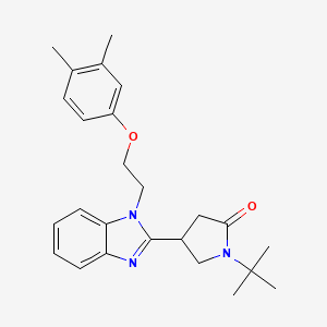 1-(tert-butyl)-4-(1-(2-(3,4-dimethylphenoxy)ethyl)-1H-benzo[d]imidazol-2-yl)pyrrolidin-2-one