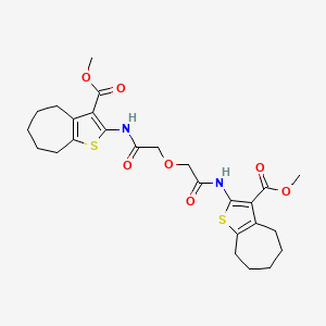 methyl 2-[[2-[2-[(3-methoxycarbonyl-5,6,7,8-tetrahydro-4H-cyclohepta[b]thiophen-2-yl)amino]-2-oxoethoxy]acetyl]amino]-5,6,7,8-tetrahydro-4H-cyclohepta[b]thiophene-3-carboxylate