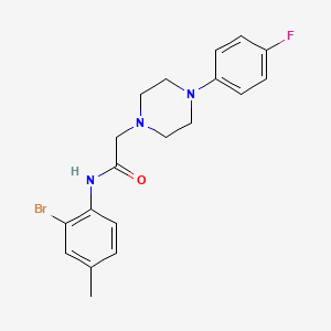 N-(2-bromo-4-methylphenyl)-2-[4-(4-fluorophenyl)piperazin-1-yl]acetamide