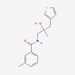 N-{2-hydroxy-2-[(thiophen-3-yl)methyl]propyl}-3-methylbenzamide