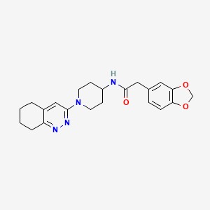 2-(benzo[d][1,3]dioxol-5-yl)-N-(1-(5,6,7,8-tetrahydrocinnolin-3-yl)piperidin-4-yl)acetamide