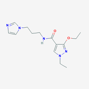 N-(3-(1H-imidazol-1-yl)propyl)-3-ethoxy-1-ethyl-1H-pyrazole-4-carboxamide