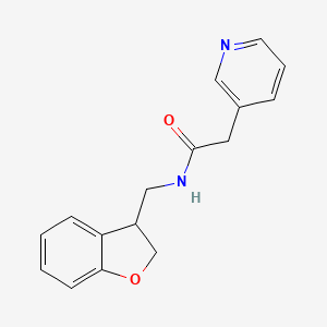 molecular formula C16H16N2O2 B2783531 N-[(2,3-dihydro-1-benzofuran-3-yl)methyl]-2-(pyridin-3-yl)acetamide CAS No. 2097918-44-8