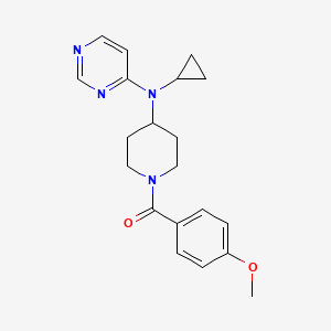 [4-[Cyclopropyl(pyrimidin-4-yl)amino]piperidin-1-yl]-(4-methoxyphenyl)methanone