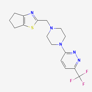 2-[[4-[6-(Trifluoromethyl)pyridazin-3-yl]piperazin-1-yl]methyl]-5,6-dihydro-4H-cyclopenta[d][1,3]thiazole