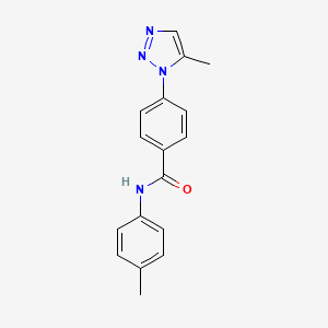 molecular formula C17H16N4O B2783535 4-(5-methyl-1H-1,2,3-triazol-1-yl)-N-(p-tolyl)benzamide CAS No. 915910-59-7