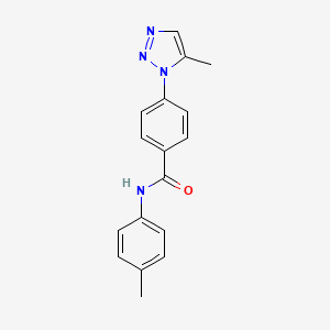 molecular formula C17H16N4O B2783535 4-(5-甲基-1H-1,2,3-三唑-1-基)-N-(对甲苯基)苯甲酰胺 CAS No. 915910-59-7