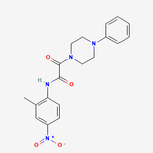 molecular formula C19H20N4O4 B2783540 N-(2-methyl-4-nitrophenyl)-2-oxo-2-(4-phenylpiperazin-1-yl)acetamide CAS No. 941964-01-8
