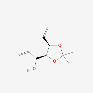 molecular formula C10H16O3 B2783541 1-((4S,5R)-2,2-二甲基-5-乙烯基-1,3-二氧杂环戊二烯-4-基)丙-2-烯-1-醇 CAS No. 683276-43-9