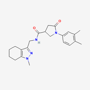 1-(3,4-dimethylphenyl)-N-[(1-methyl-4,5,6,7-tetrahydro-1H-indazol-3-yl)methyl]-5-oxopyrrolidine-3-carboxamide