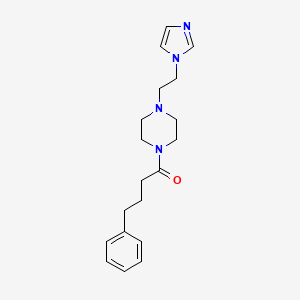 molecular formula C19H26N4O B2783557 1-(4-(2-(1H-咪唑-1-基)乙基)哌嗪-1-基)-4-苯基丁-1-酮 CAS No. 1396679-92-7