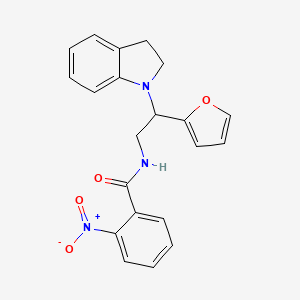 N-(2-(furan-2-yl)-2-(indolin-1-yl)ethyl)-2-nitrobenzamide