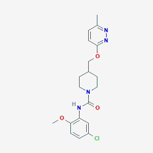 molecular formula C19H23ClN4O3 B2783565 N-(5-Chloro-2-methoxyphenyl)-4-[(6-methylpyridazin-3-yl)oxymethyl]piperidine-1-carboxamide CAS No. 2379997-72-3