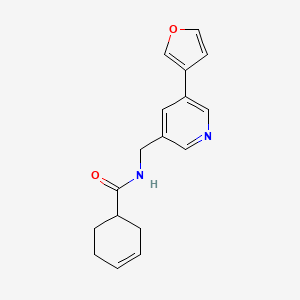 N-((5-(furan-3-yl)pyridin-3-yl)methyl)cyclohex-3-enecarboxamide