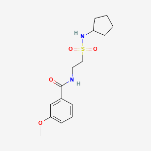 N-(2-(N-cyclopentylsulfamoyl)ethyl)-3-methoxybenzamide