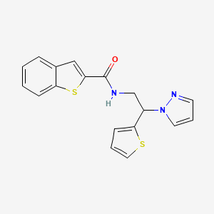 N-(2-(1H-pyrazol-1-yl)-2-(thiophen-2-yl)ethyl)benzo[b]thiophene-2-carboxamide
