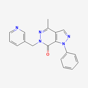 molecular formula C18H15N5O B2783595 4-methyl-1-phenyl-6-(pyridin-3-ylmethyl)-1H-pyrazolo[3,4-d]pyridazin-7(6H)-one CAS No. 955781-52-9