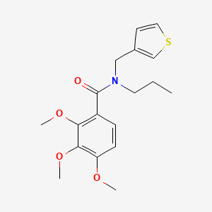 2,3,4-trimethoxy-N-propyl-N-(thiophen-3-ylmethyl)benzamide