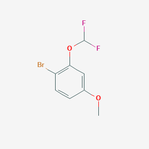 molecular formula C8H7BrF2O2 B2783606 1-Bromo-2-(difluoromethoxy)-4-methoxybenzene CAS No. 1261552-32-2