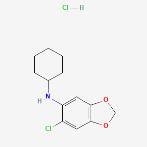 6-chloro-N-cyclohexyl-2H-1,3-benzodioxol-5-amine hydrochloride