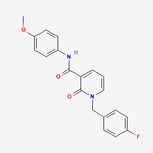 molecular formula C20H17FN2O3 B2783609 1-(4-fluorobenzyl)-N-(4-methoxyphenyl)-2-oxo-1,2-dihydropyridine-3-carboxamide CAS No. 946301-77-5