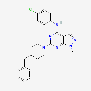 6-(4-benzylpiperidin-1-yl)-N-(4-chlorophenyl)-1-methyl-1H-pyrazolo[3,4-d]pyrimidin-4-amine