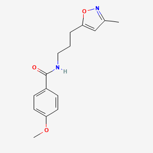 4-methoxy-N-(3-(3-methylisoxazol-5-yl)propyl)benzamide