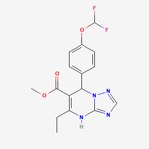 Methyl 7-(4-(difluoromethoxy)phenyl)-5-ethyl-4,7-dihydro-[1,2,4]triazolo[1,5-a]pyrimidine-6-carboxylate