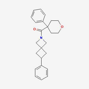 (6-Phenyl-2-azaspiro[3.3]heptan-2-yl)-(4-phenyloxan-4-yl)methanone