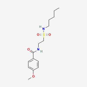 4-methoxy-N-[2-(pentylsulfamoyl)ethyl]benzamide