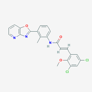 molecular formula C23H17Cl2N3O3 B278366 3-(3,5-dichloro-2-methoxyphenyl)-N-(2-methyl-3-[1,3]oxazolo[4,5-b]pyridin-2-ylphenyl)acrylamide 