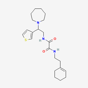 N1-(2-(azepan-1-yl)-2-(thiophen-3-yl)ethyl)-N2-(2-(cyclohex-1-en-1-yl)ethyl)oxalamide
