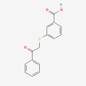 molecular formula C15H12O3S B2783698 3-(2-Oxo-2-phenylethylthio)benzoic acid CAS No. 722516-74-7