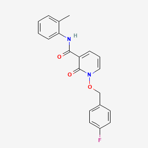 molecular formula C20H17FN2O3 B2783706 1-[(4-fluorophenyl)methoxy]-N-(2-methylphenyl)-2-oxopyridine-3-carboxamide CAS No. 868678-01-7