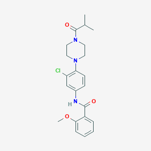 N-{3-chloro-4-[4-(2-methylpropanoyl)piperazin-1-yl]phenyl}-2-methoxybenzamide